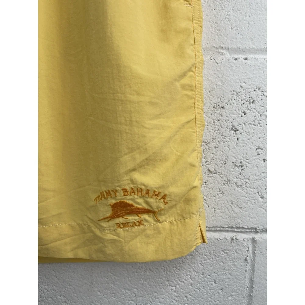 Tommy‎ Bahama  Men's Swim Trunks Happy Go Cargo Lemon Grove Beach Embroider Logo